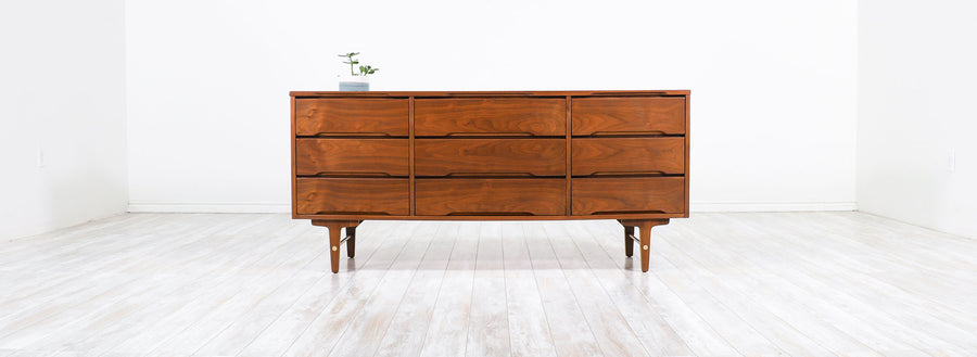 Mid-Century Modern 9-Drawer Dresser by Stanley Furniture-2