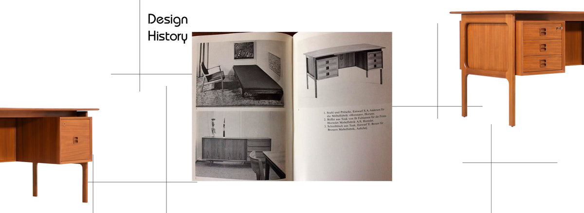 Erik Brouer Executive Teak Desk with Bookcase for Brouer Møbelfabrik