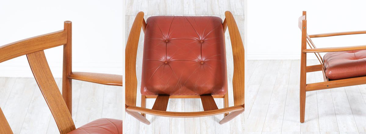 Grete Jalk Model-128 Teak Lounge Chair for France & Søn