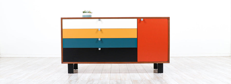 George Nelson Multi-Color Lacquered Credenza for Herman Miller 