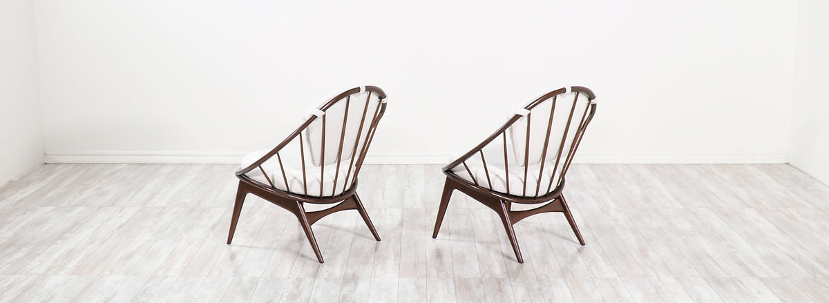 Ib Kofod-Larsen "Hoop" Lounge Chairs for Selig