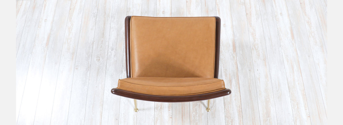 T.H. Robsjohn-Gibbings Brass Accent Lounge Chair for Widdicomb