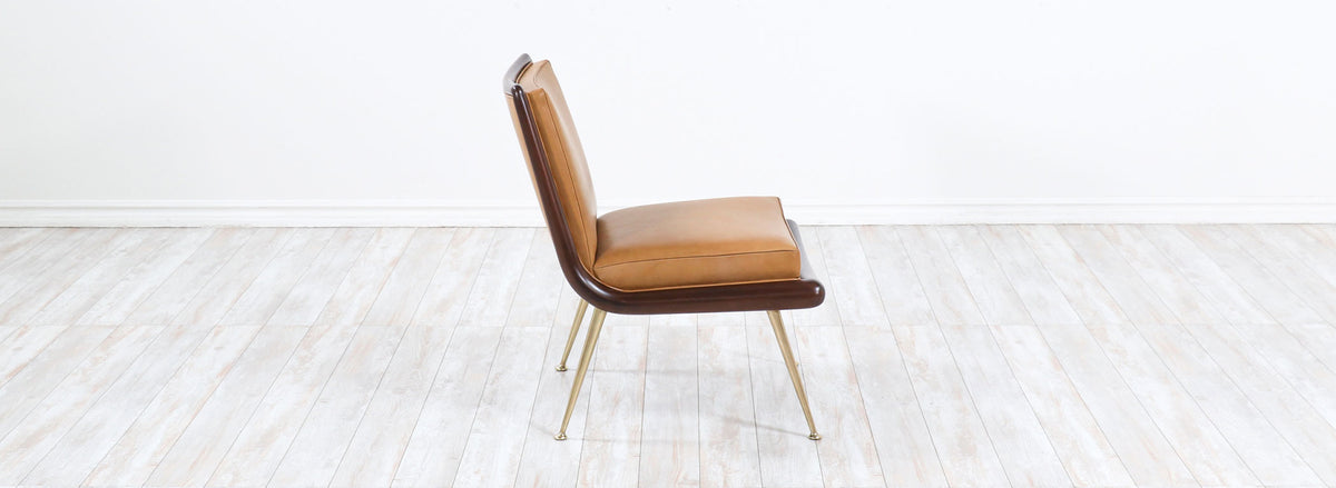 T.H. Robsjohn-Gibbings Brass Accent Lounge Chair for Widdicomb