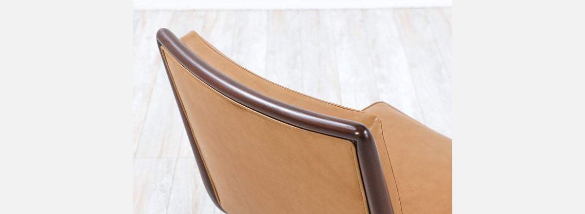 T.H. Robsjohn-Gibbings Brass Accent Lounge Chair for Widdicomb
