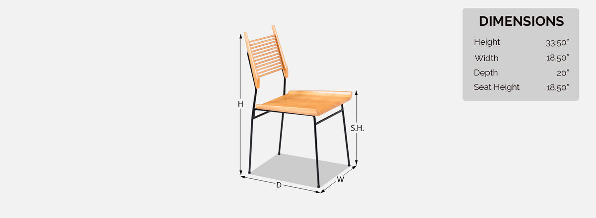 Paul McCobb "Planner Group" Iron & Maple Dining Chairs for Winchendon Furniture