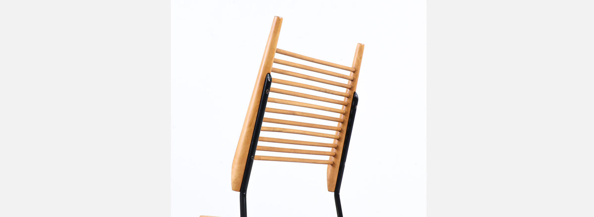 Paul McCobb "Planner Group" Iron & Maple Dining Chairs for Winchendon Furniture