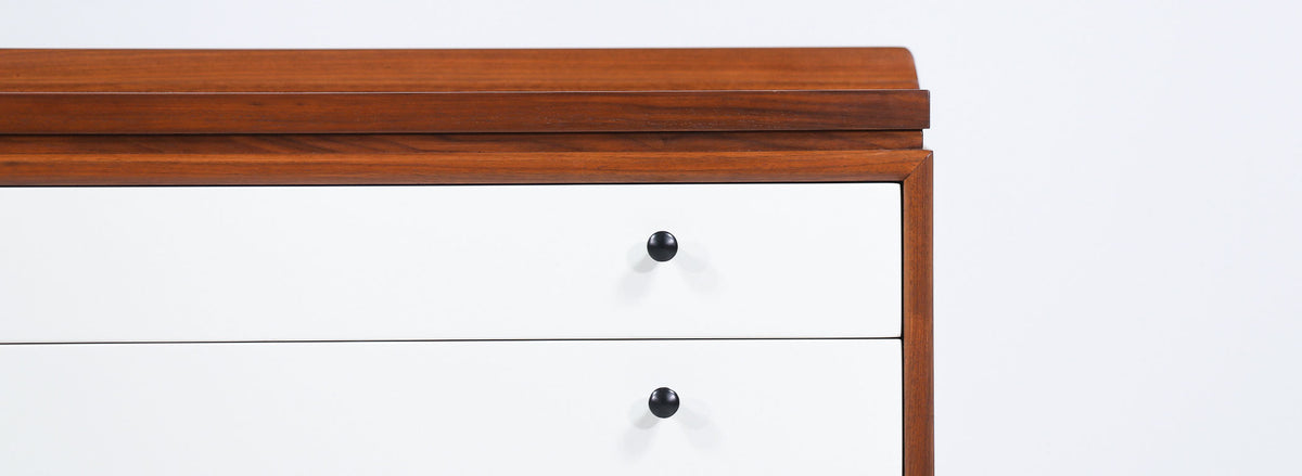 Milo Baughman Two-Tone Lacquered & Walnut Dresser for Glenn of California