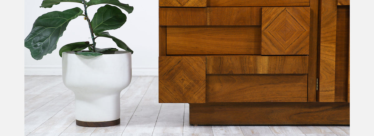 Mid-Century Modern "Stacatto" Geometric Dresser by Lane Furniture