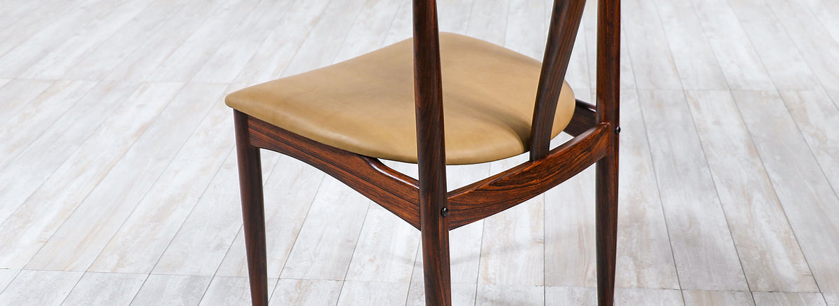 Johannes Andersen "Juliane" Rosewood Dining Chairs by Uldum Møbelfabrik 