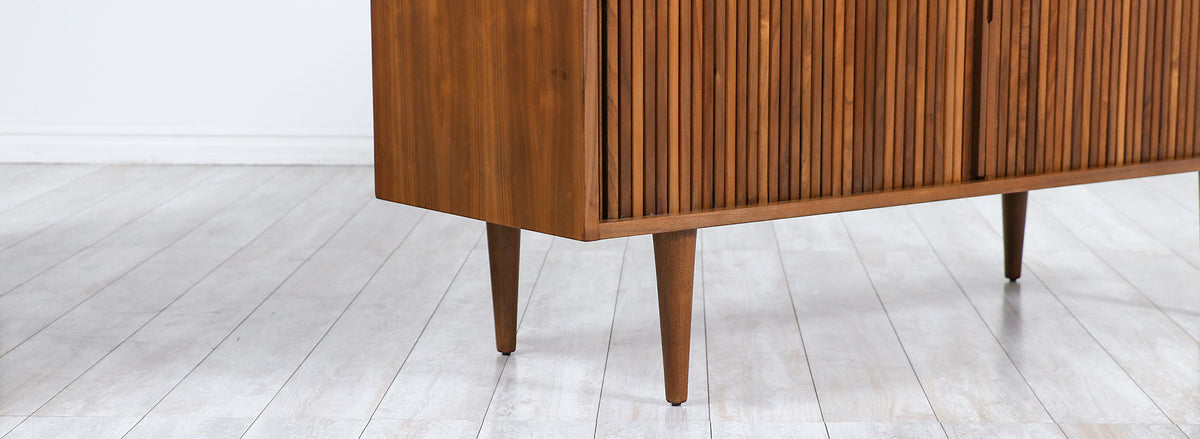 Compact Milo Baughman Tambour-Door Credenza for Glenn of California 888