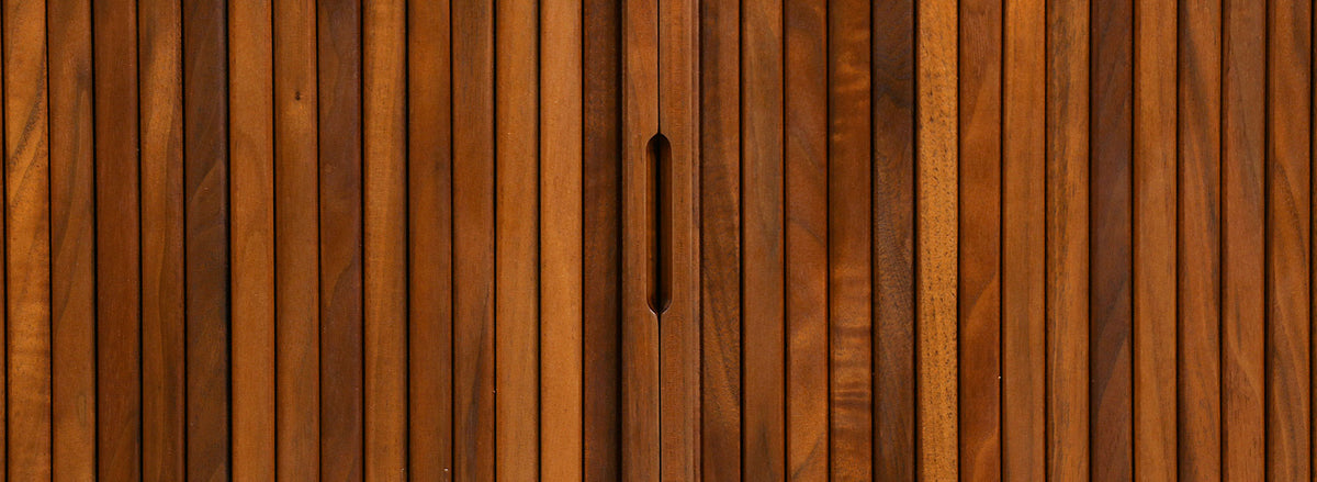 Compact Milo Baughman Tambour-Door Credenza for Glenn of California 888