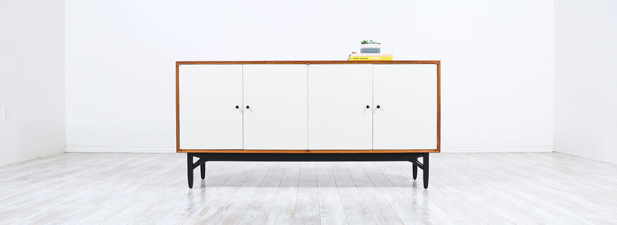 Greta M. Grossman Lacquered & Walnut Credenza for Glenn of California 