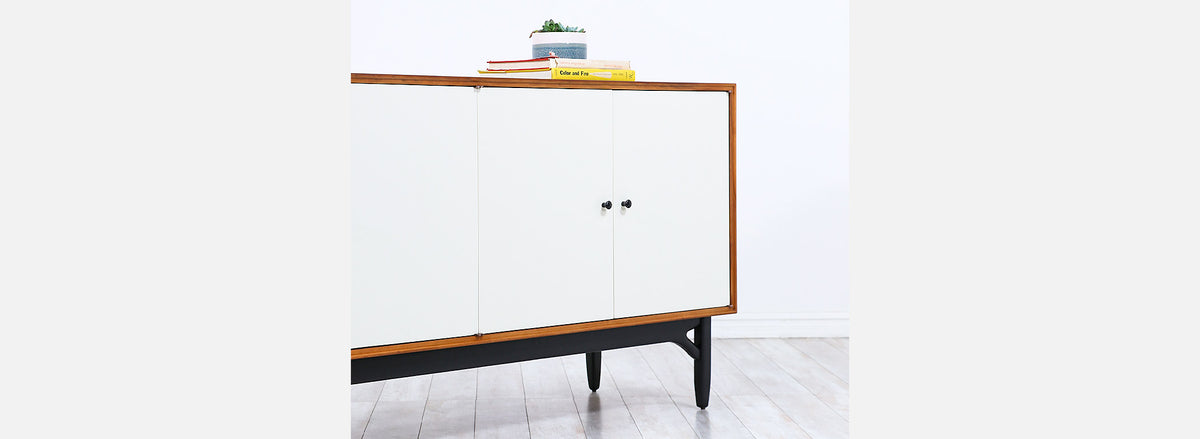 Greta M. Grossman Lacquered & Walnut Credenza for Glenn of California 