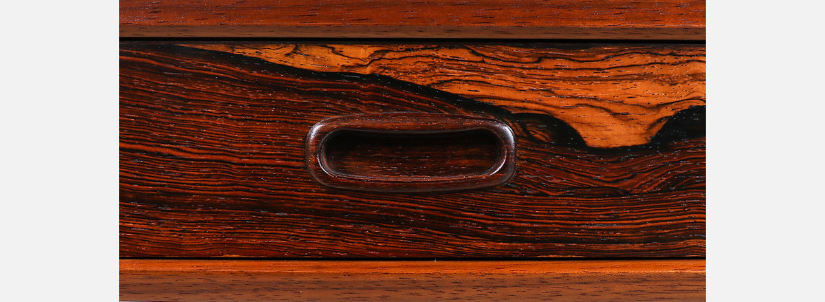 Mid-Century Modern Rosewood & Steel Floating Top Desk by Ganddal Møbelfabrikk