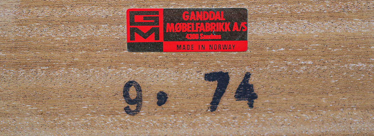 Mid-Century Modern Rosewood & Steel Floating Top Desk by Ganddal Møbelfabrikk