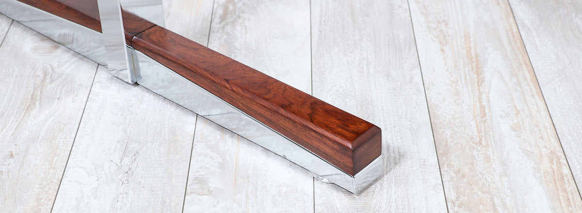 Mid-Century Modern Rosewood & Steel Floating Top Desk by Ganddal Møbelfabrikk