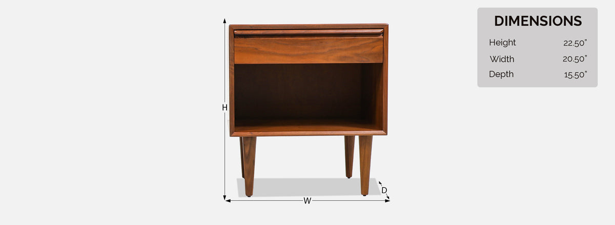 Mid-Century Modern Walnut Night Stands by Westnofa 