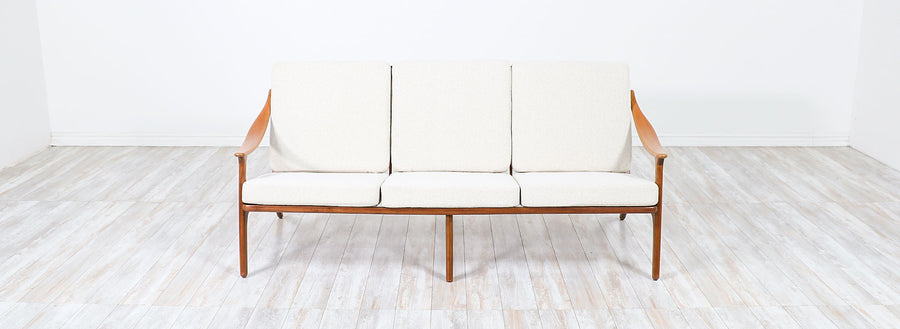 Arne Hovmand-Olsen 3-Seater Teak Sofa for Mogens Kold 