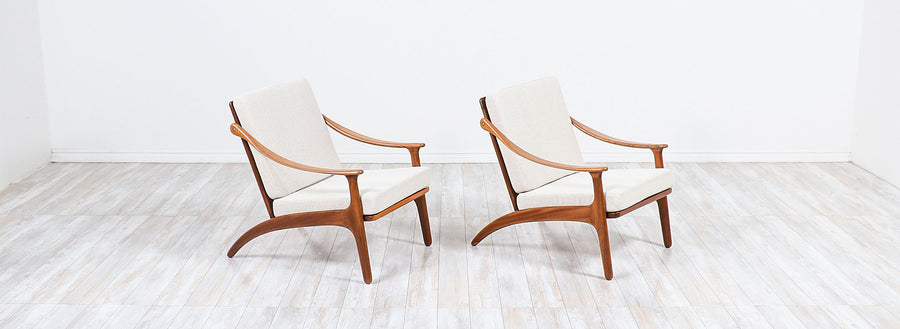 Arne Hovmand-Olsen Teak Lounge Chairs for Mogens Kold