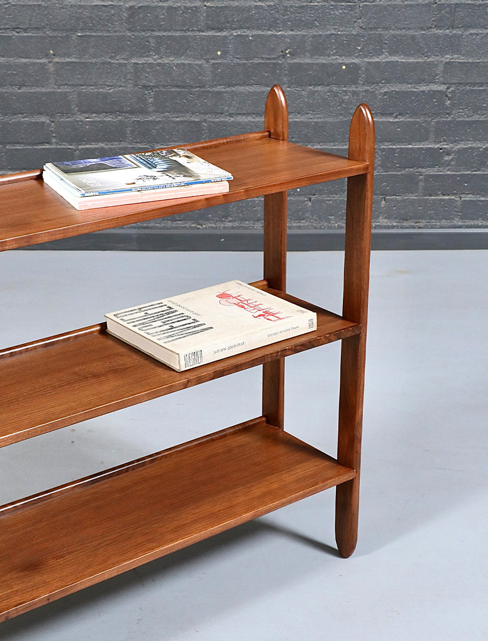 Custom Made Floating Walnut Bookshelf by Danish Modern LA
