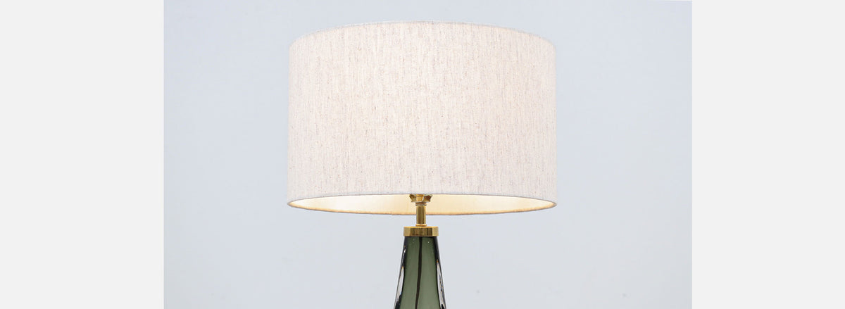 Nils Landberg Crystal Glass Table Lamp for Orrefors
