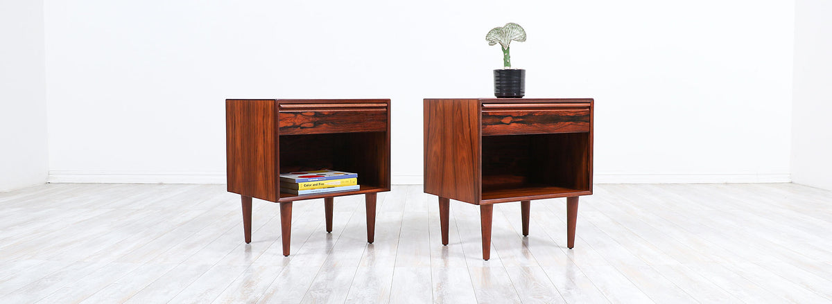 Mid-Century Modern Brazilian Rosewood Night Stands by Westnofa