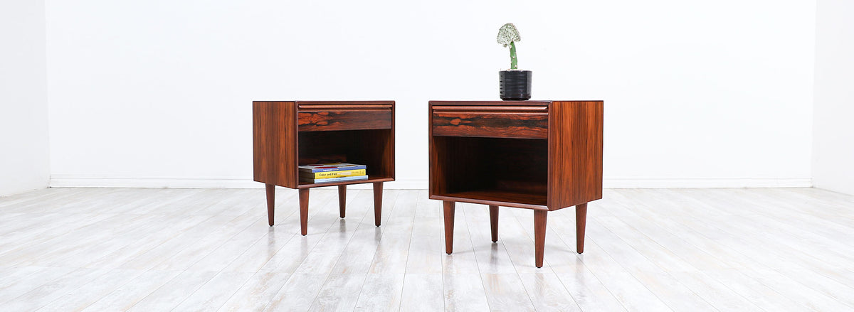 Mid-Century Modern Brazilian Rosewood Night Stands by Westnofa