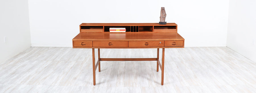 Danish Modern Flip-Top Partners Teak Desk by Peter Løvig Nielsen - 1