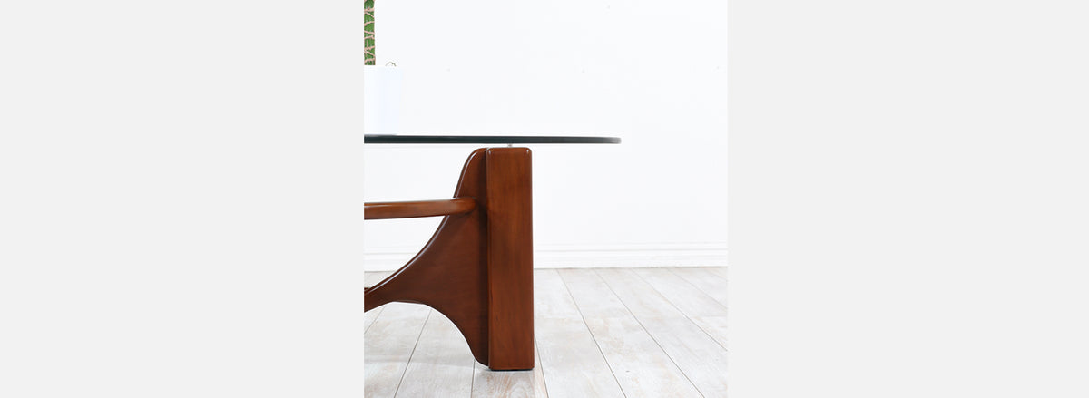 Mid-Century Modern Studio Craft Sculpted Coffee Table 