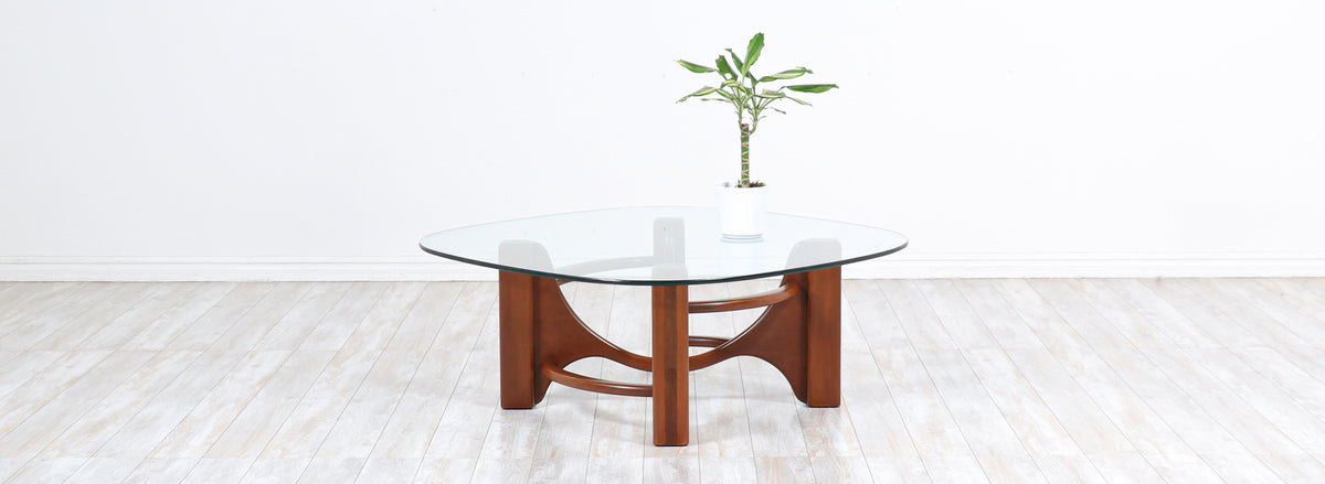 Mid-Century Modern Studio Craft Sculpted Coffee Table 