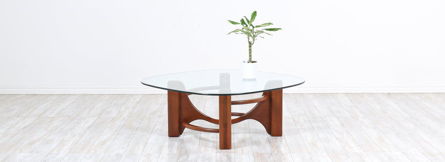 Mid-Century Modern Studio Craft Sculpted Coffee Table 