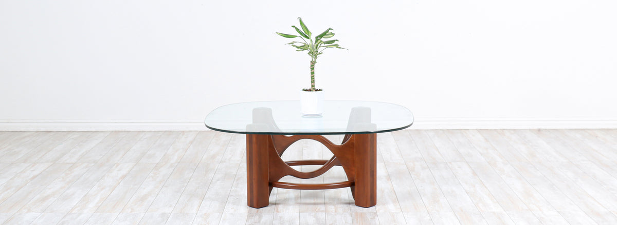 Mid-Century Modern Studio Craft Sculpted Coffee Table 