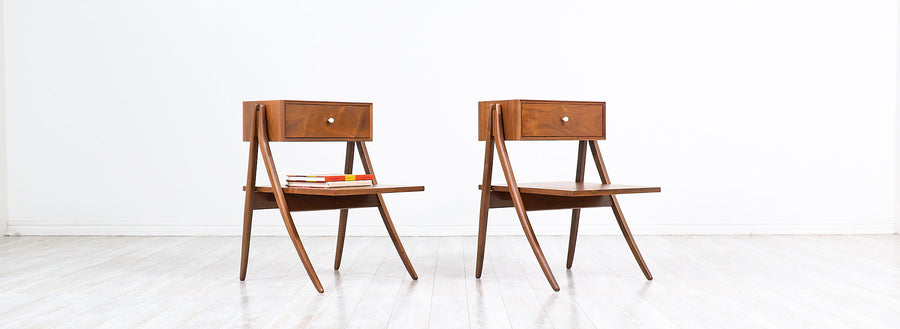 Kipp Stewart & Stewart MacDougall "Wishbone" Night Stands for Drexel