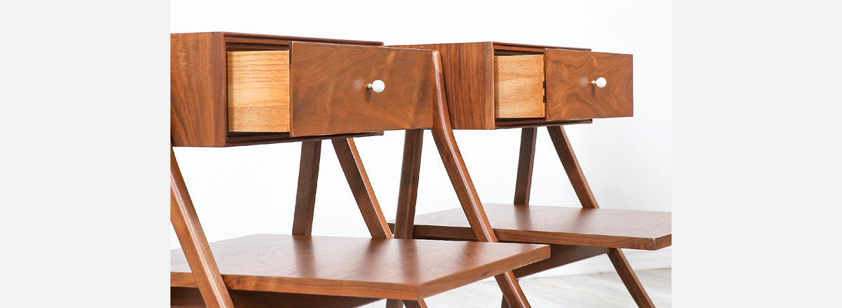 Kipp Stewart & Stewart MacDougall "Wishbone" Night Stands for Drexel