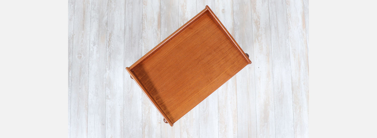 Børge Mogensen Two-Tier Teak Night Stands for Søborg Møbler