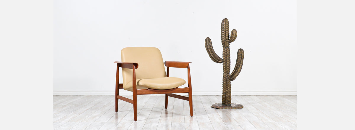Vintage Life Size Bronze Cactus Sculpture