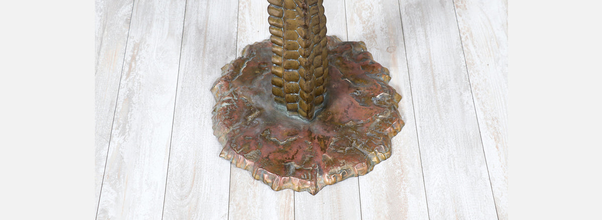 Vintage Life Size Bronze Cactus Sculpture