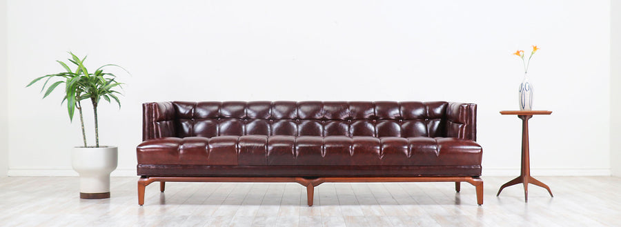 Maurice Bailey Biscuit-Tufted Leather Sofa for Monteverdi-Young