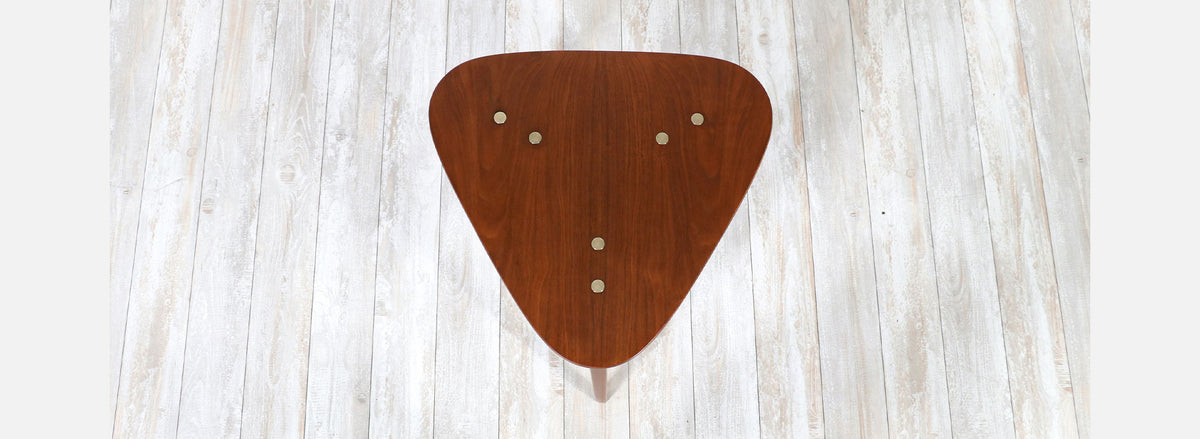 Swedish Modern "Guitar Pick" Side Table by Yngve Ekstrom for Dux