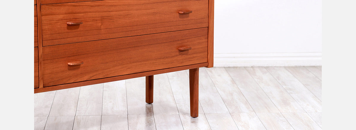 Hans J. Wegner RY-20 Teak Credenza with Glass Doors for Ry Mobler