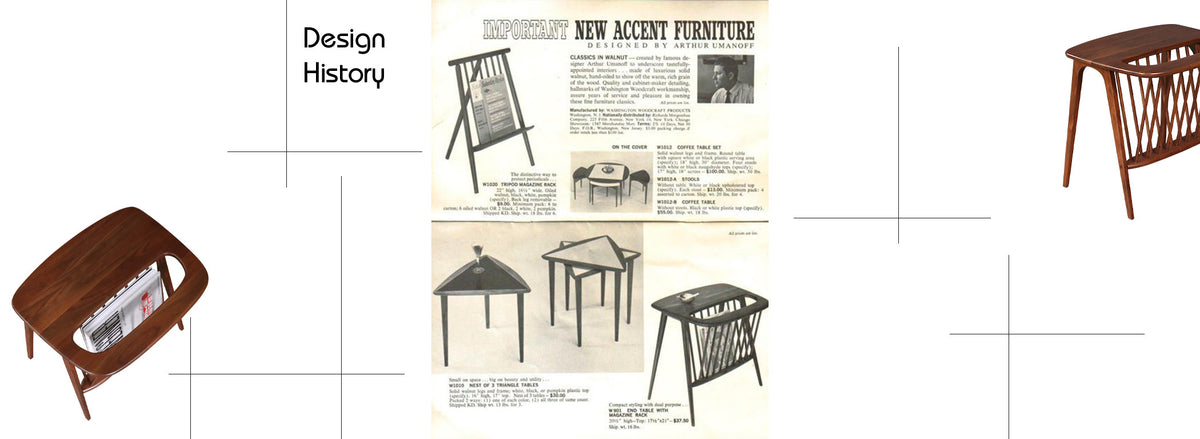 Arthur Umanoff Spindle End Table w/ Magazine Shelf