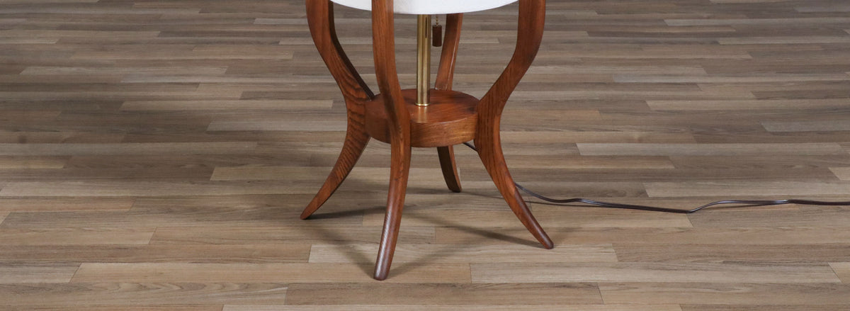 Mid-Century Modern Sculpted Floor Lamp by Roller Lamp Co.