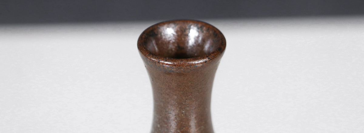 Robert Maxwell Studio Ceramic Vase w/ Brown Glaze