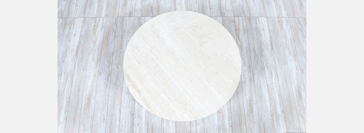Paul McCobb Travertine Stone & Iron Coffee Table with for Winchendon Furniture