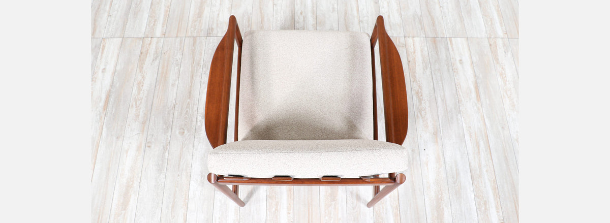 Ib Kofod-Larsen Walnut Lounge Chair for Selig