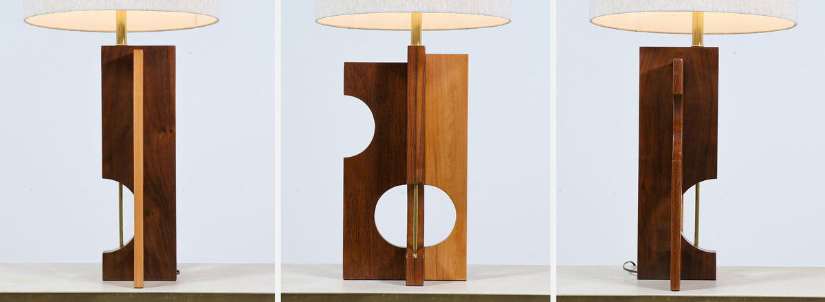 Mid-Century Modern Geometric Form Table Lamp