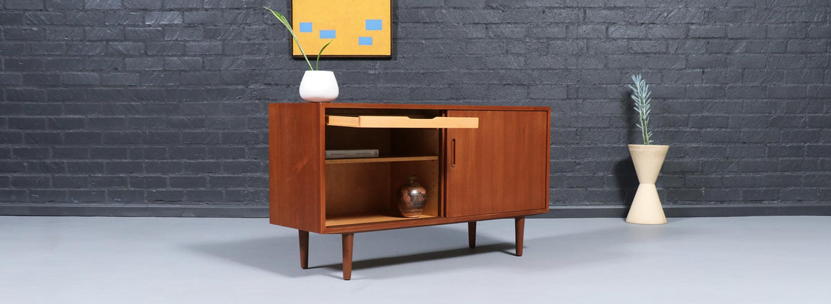 Danish Modern Teak Credenza by Carlo Jensen for Hundevad Co.