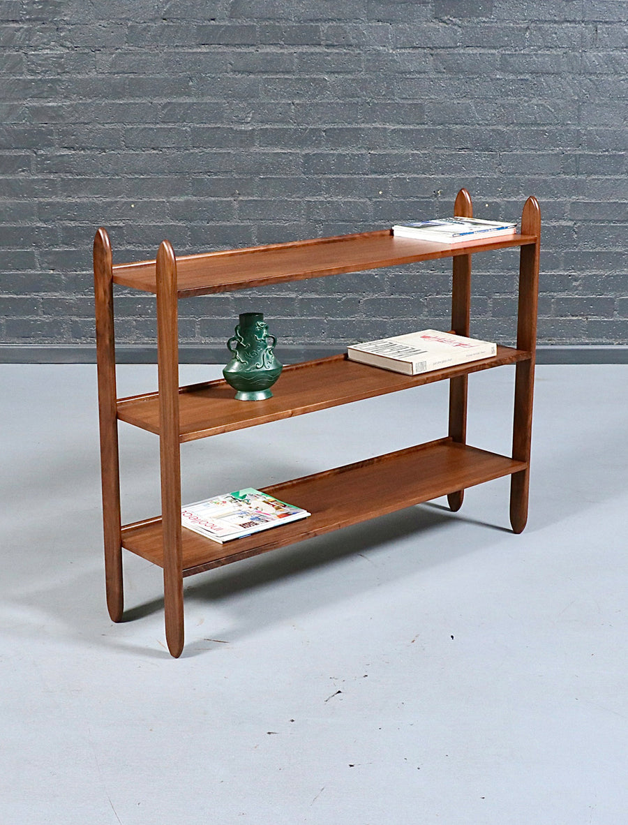 Custom Made Floating Walnut Bookshelf by Danish Modern LA