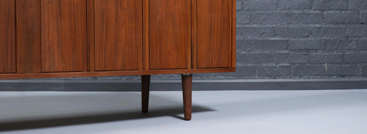 Mid-Century Californian Modern Tambour-Door Credenza by Barzilay