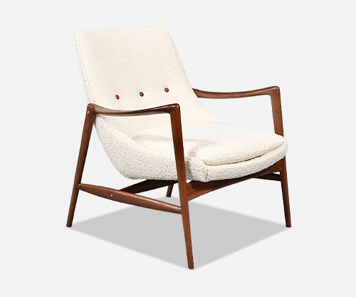 Rolf Rastad & Adolf Relling Boucle & Leather Lounge Chair